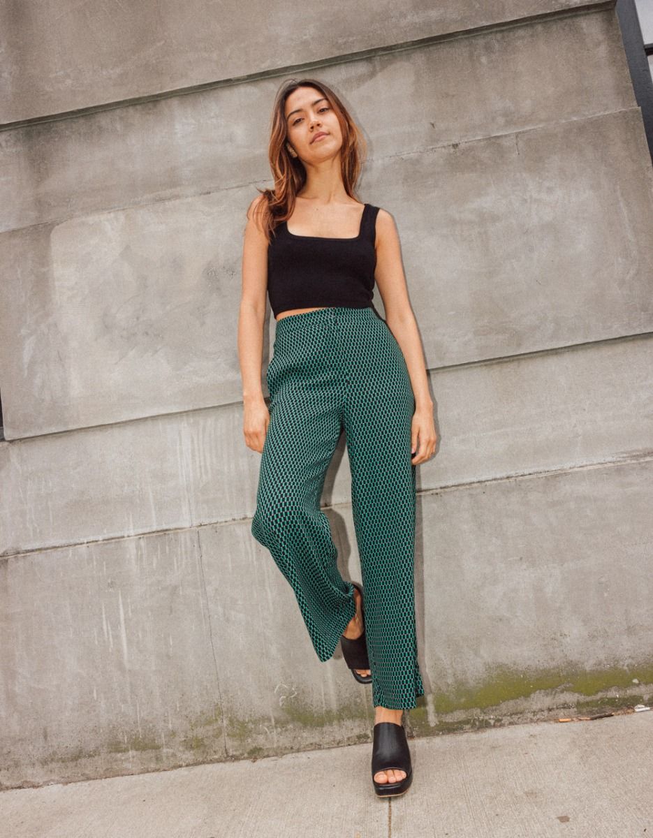 Lattice Print Pants_2