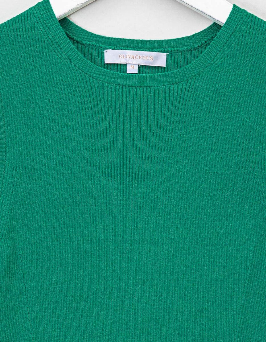 Leelie Knit Top in Green_2