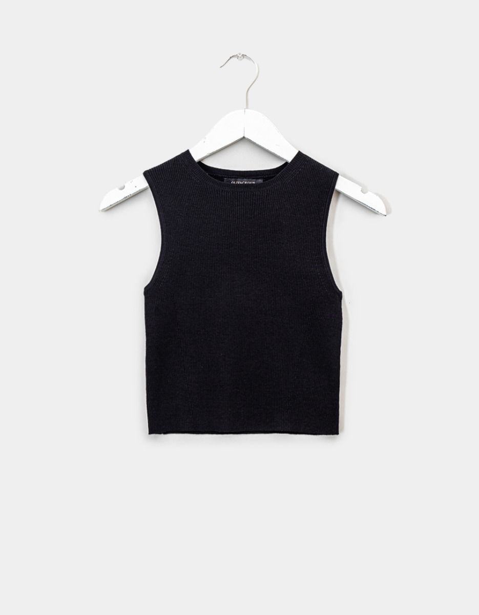 Leelie Knit Top in Noir_0