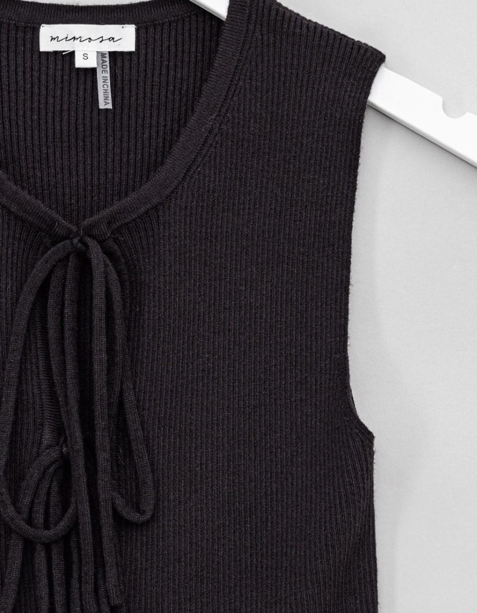 Lettie Tie Top in Noir_2