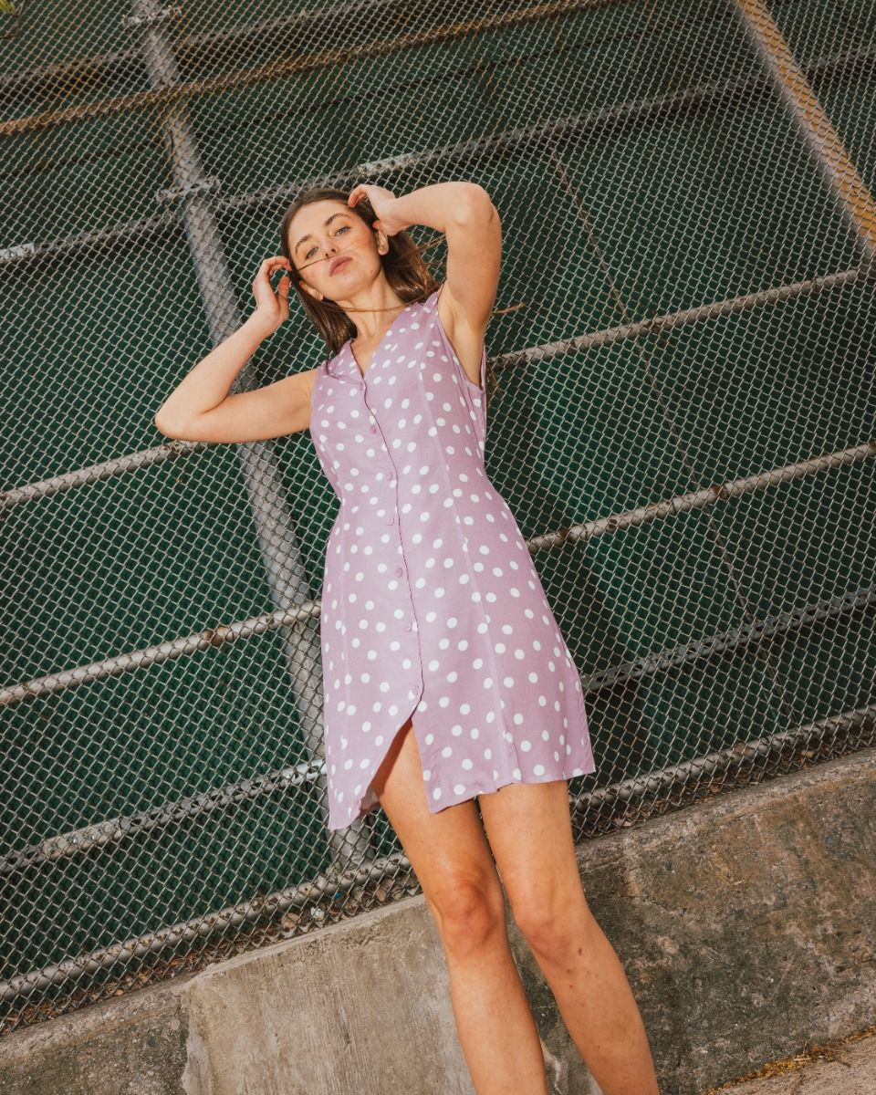 Lilac Spot Maya Dress_1