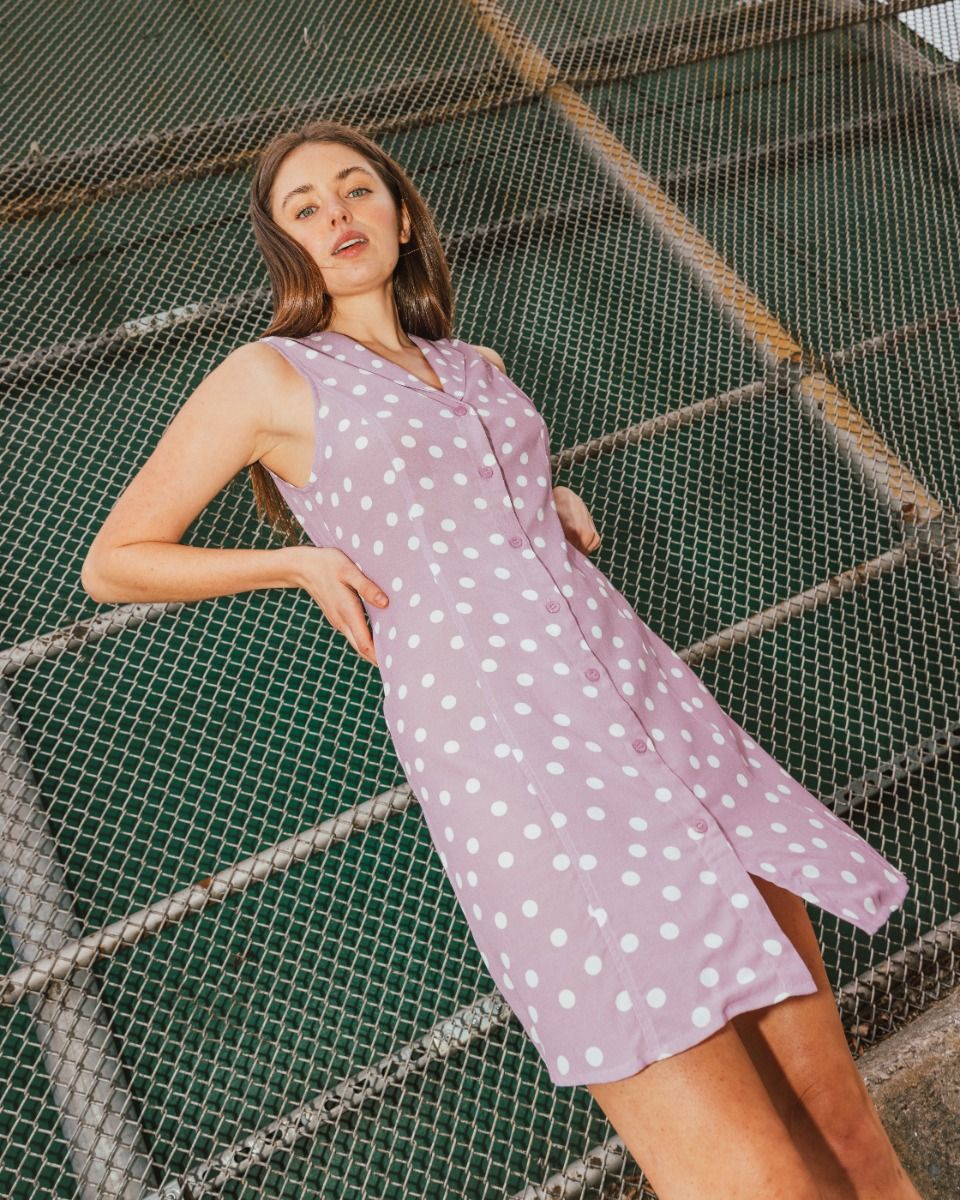 Lilac Spot Maya Dress_2