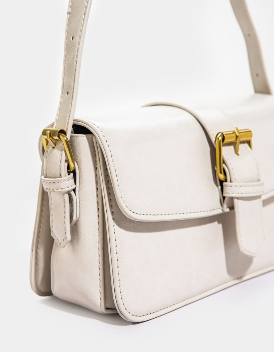 Liv Buckle Duo Bag in Bone_1