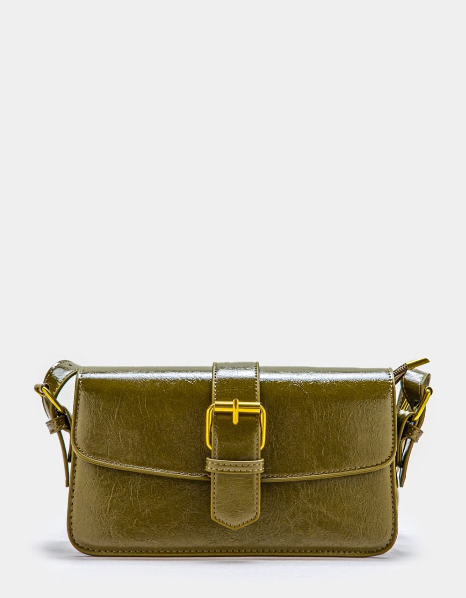 Liv Buckle Duo Bag in Olive_2