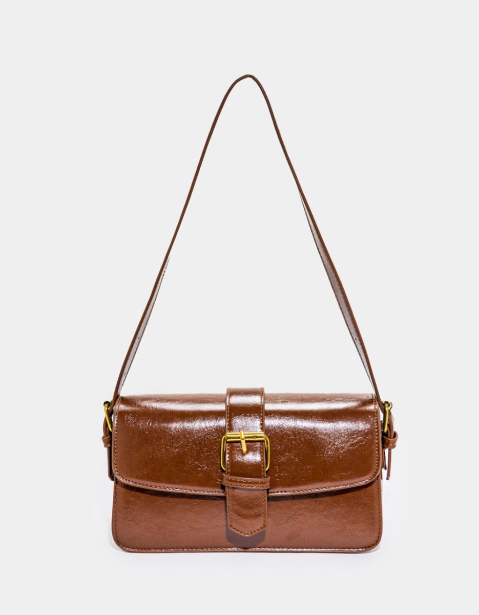Liv Buckle Duo Bag in Saddle_0