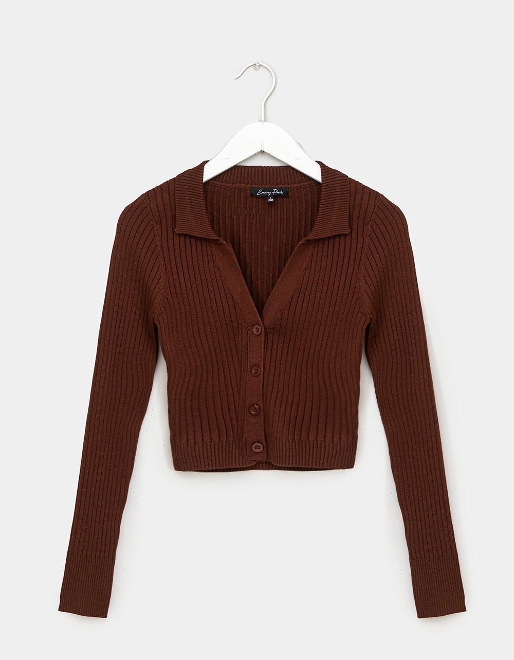 Lonna Button Knit in Brown_0