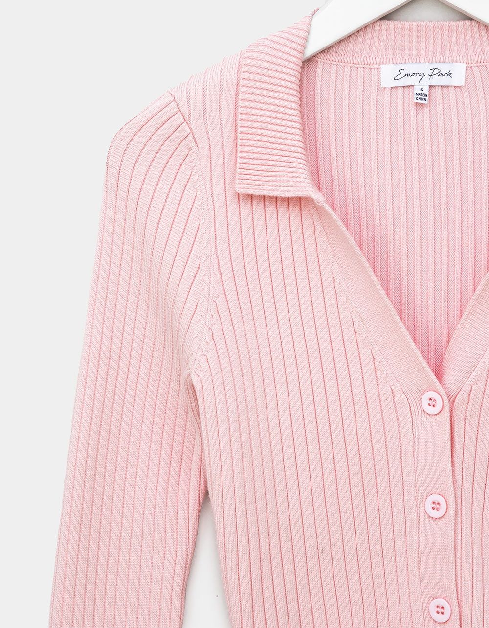 Lonna Button Knit in Light Pink_1