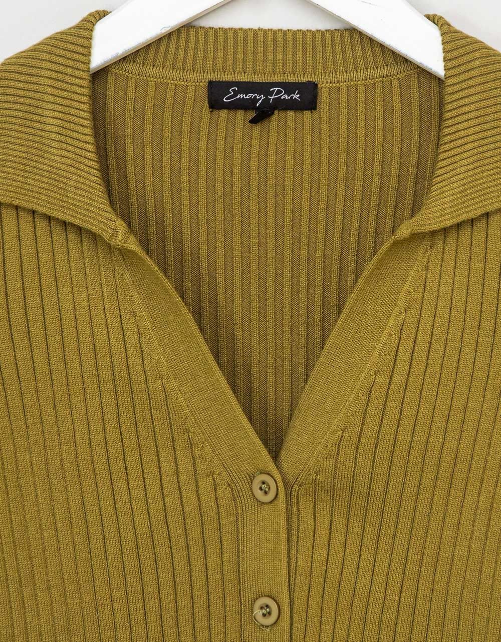 Lonna Button Knit in Olive_2