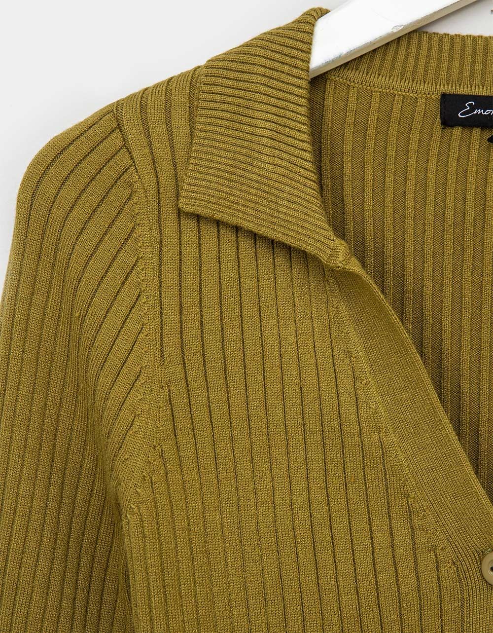 Lonna Button Knit in Olive_1