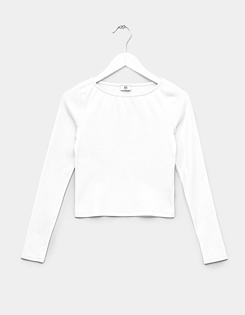 LS Boatneck Tee in White_0