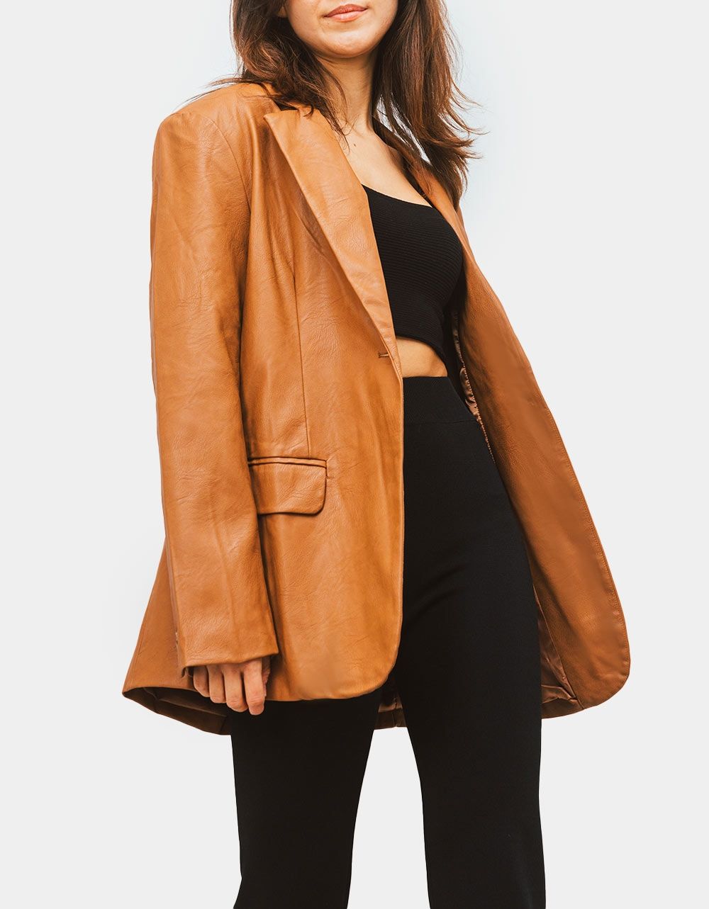 Luana Faux Leather Blazer_2