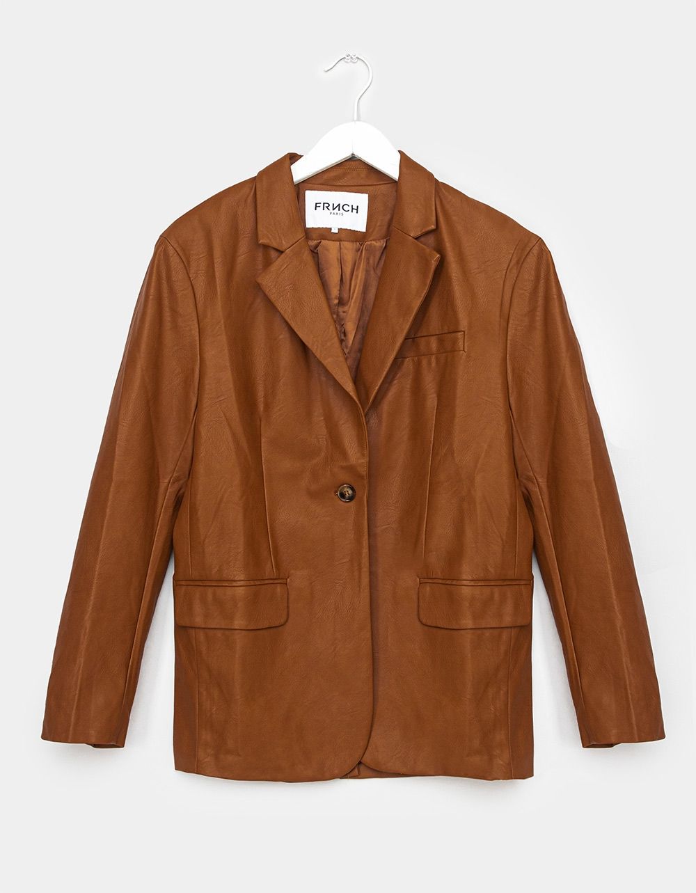 Luana Faux Leather Blazer_0