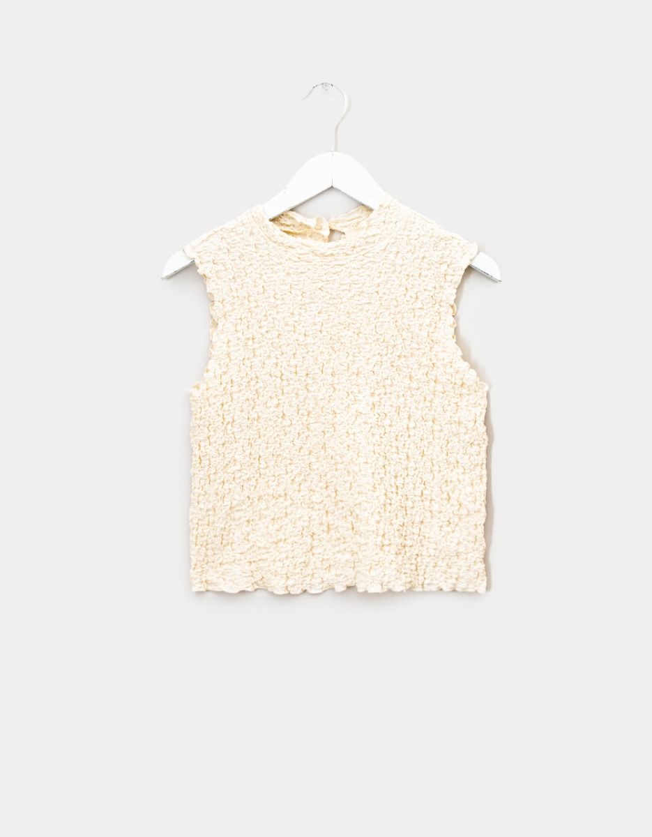 Mae Crinkle Top in Ivory_0