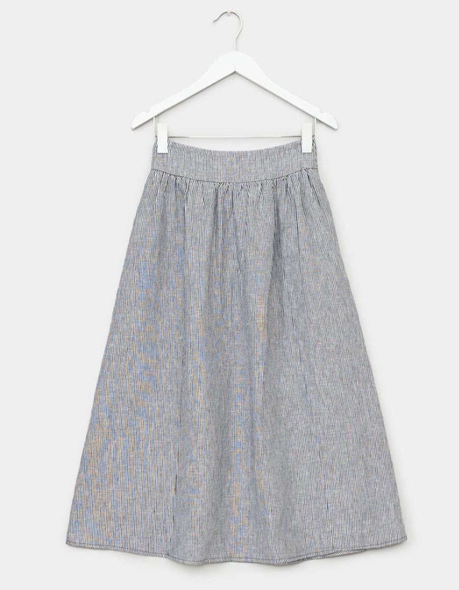 Mallory Linen Midi Skirt_0