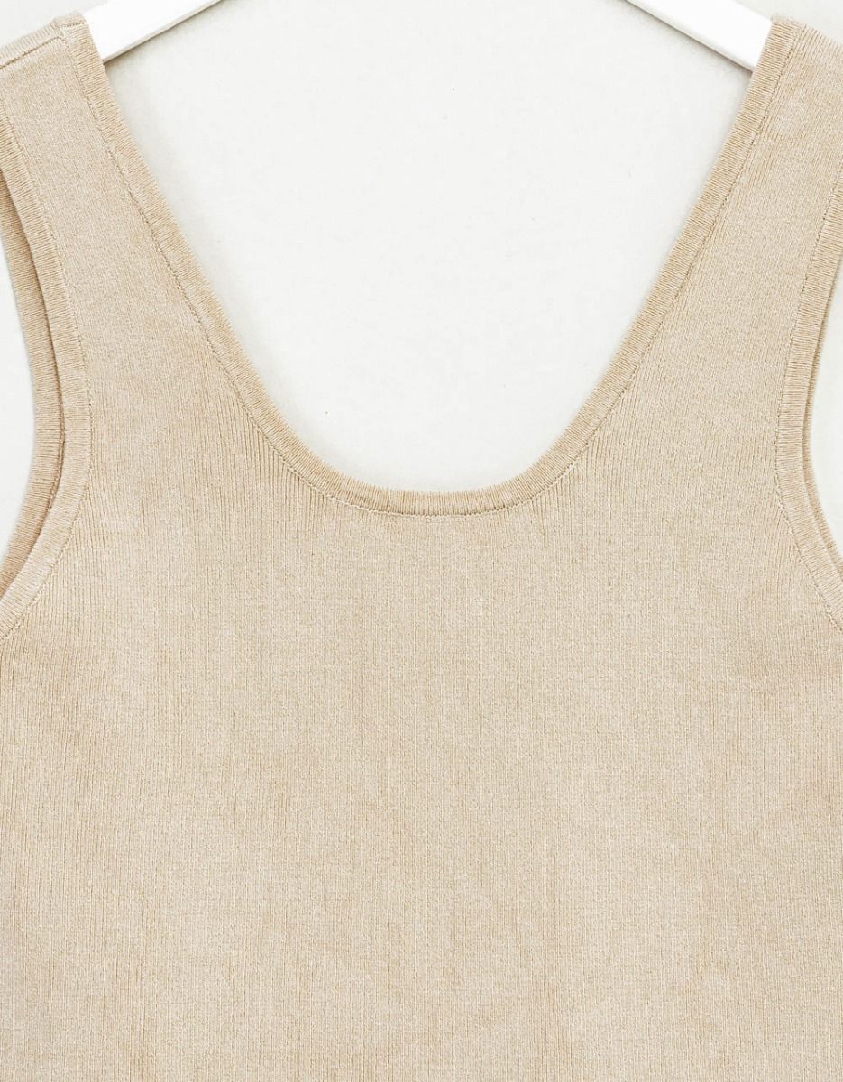 Mardi Classic Tank in Cream_2