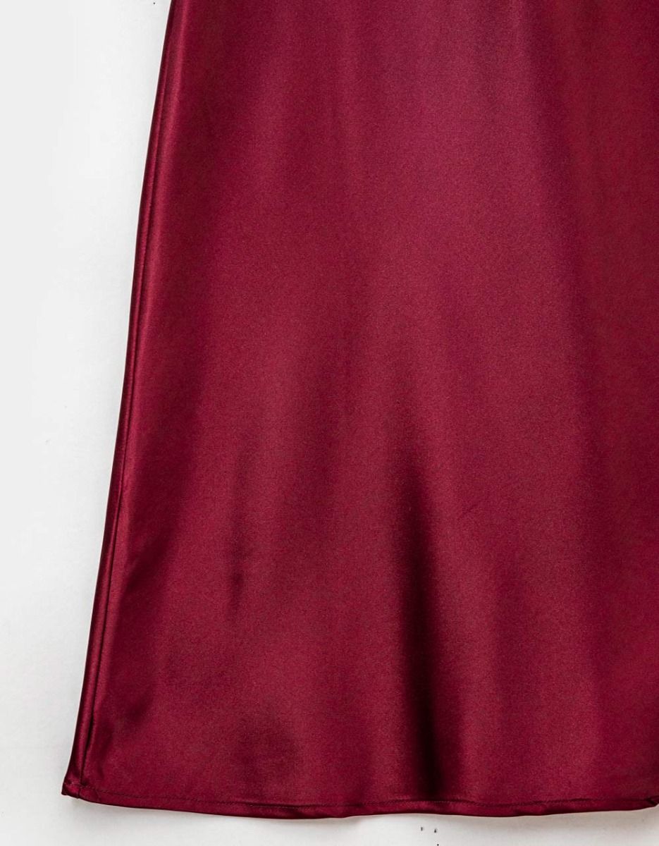 Marie Midi Dress in Wine_1