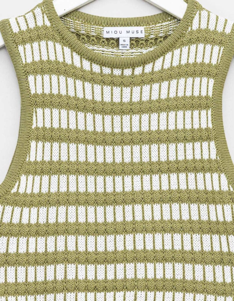 Matcha Stripe Knit_1