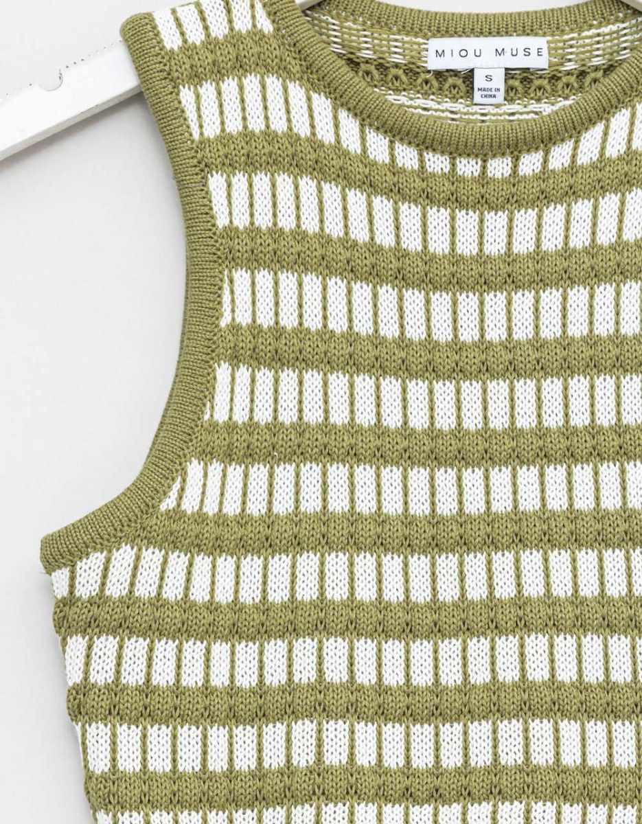 Matcha Stripe Knit_2
