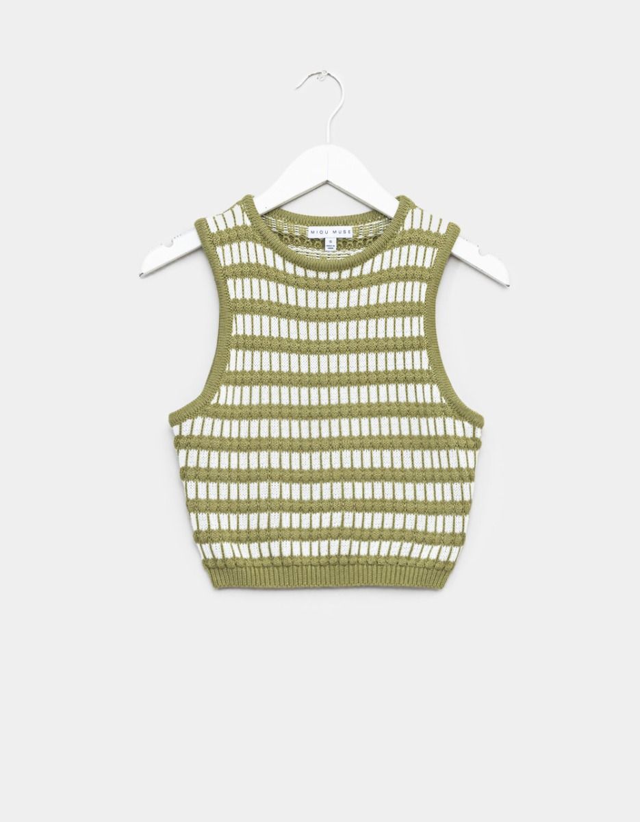 Matcha Stripe Knit_0
