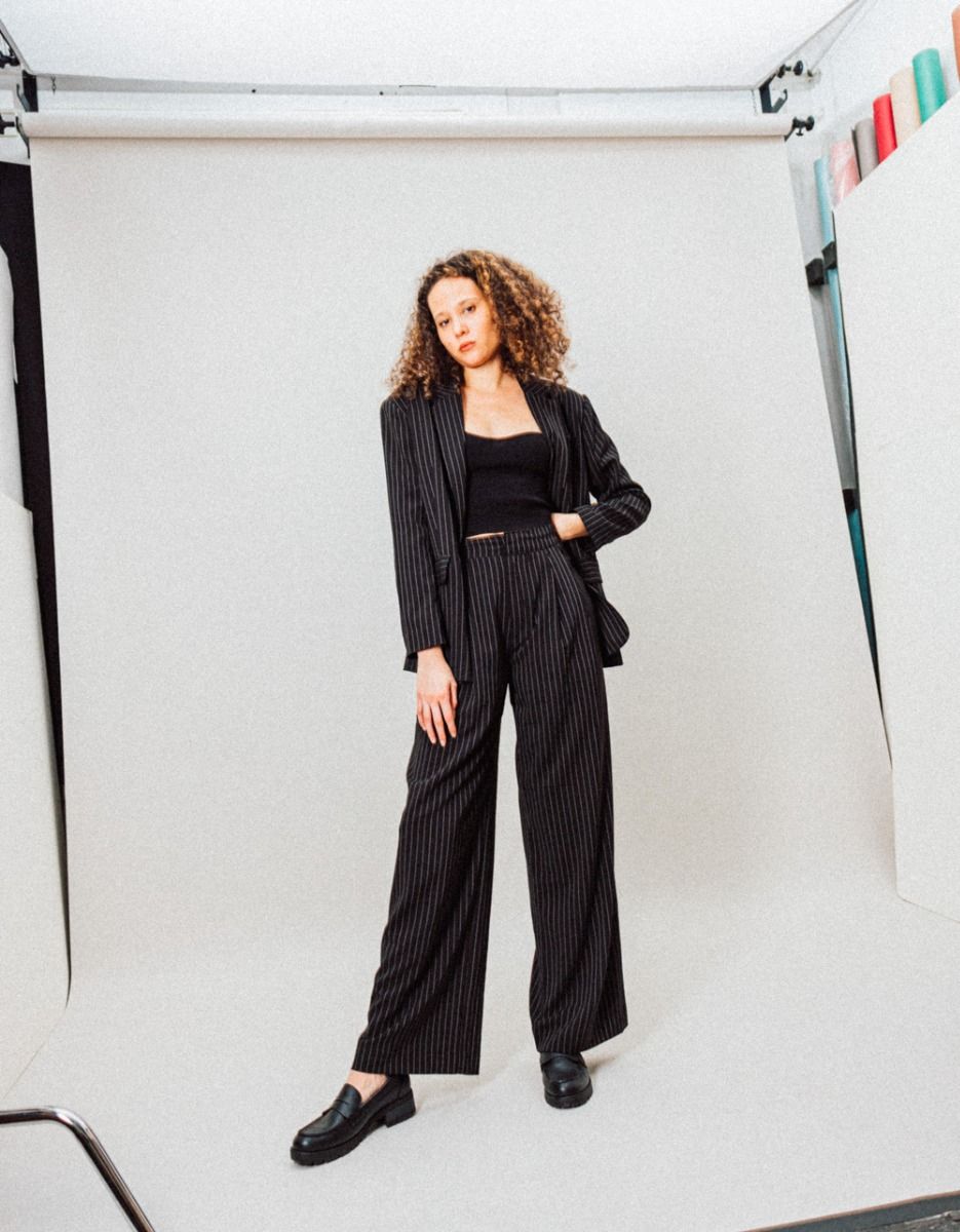 Mattie Pinstripe Trousers_1