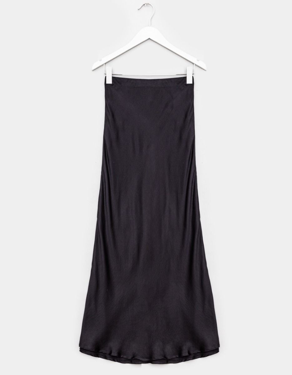 Maxi Slip Skirt in Noir_0