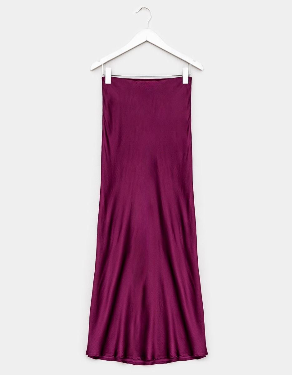 Maxi Slip Skirt in Wine_0