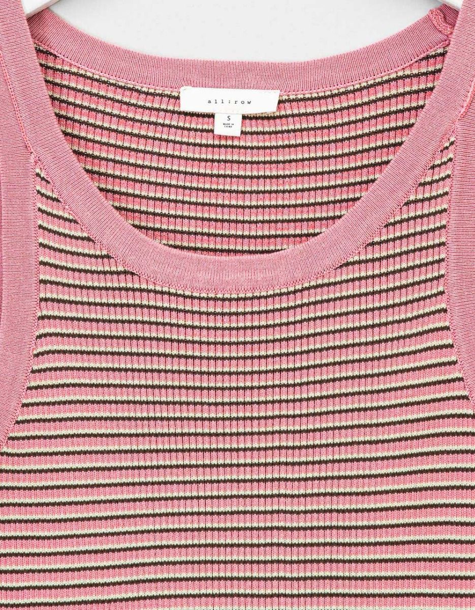 Mia Stripe Dress in Pink Multi_2