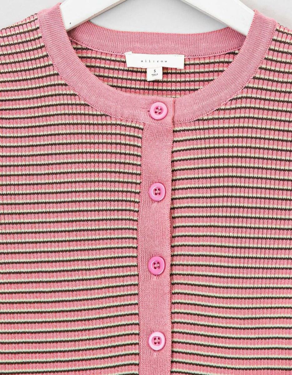 Mia Stripe Top in Pink Multi_2