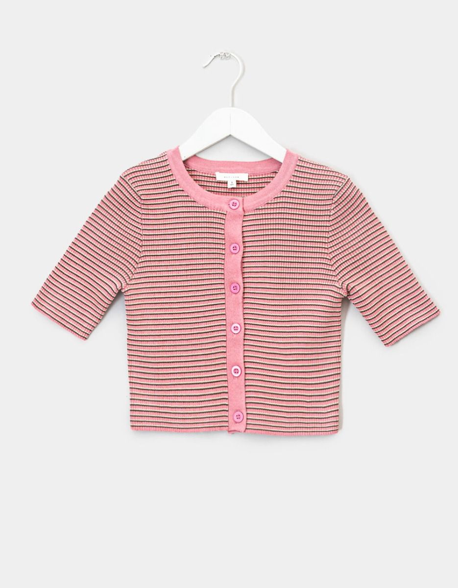 Mia Stripe Top in Pink Multi_0