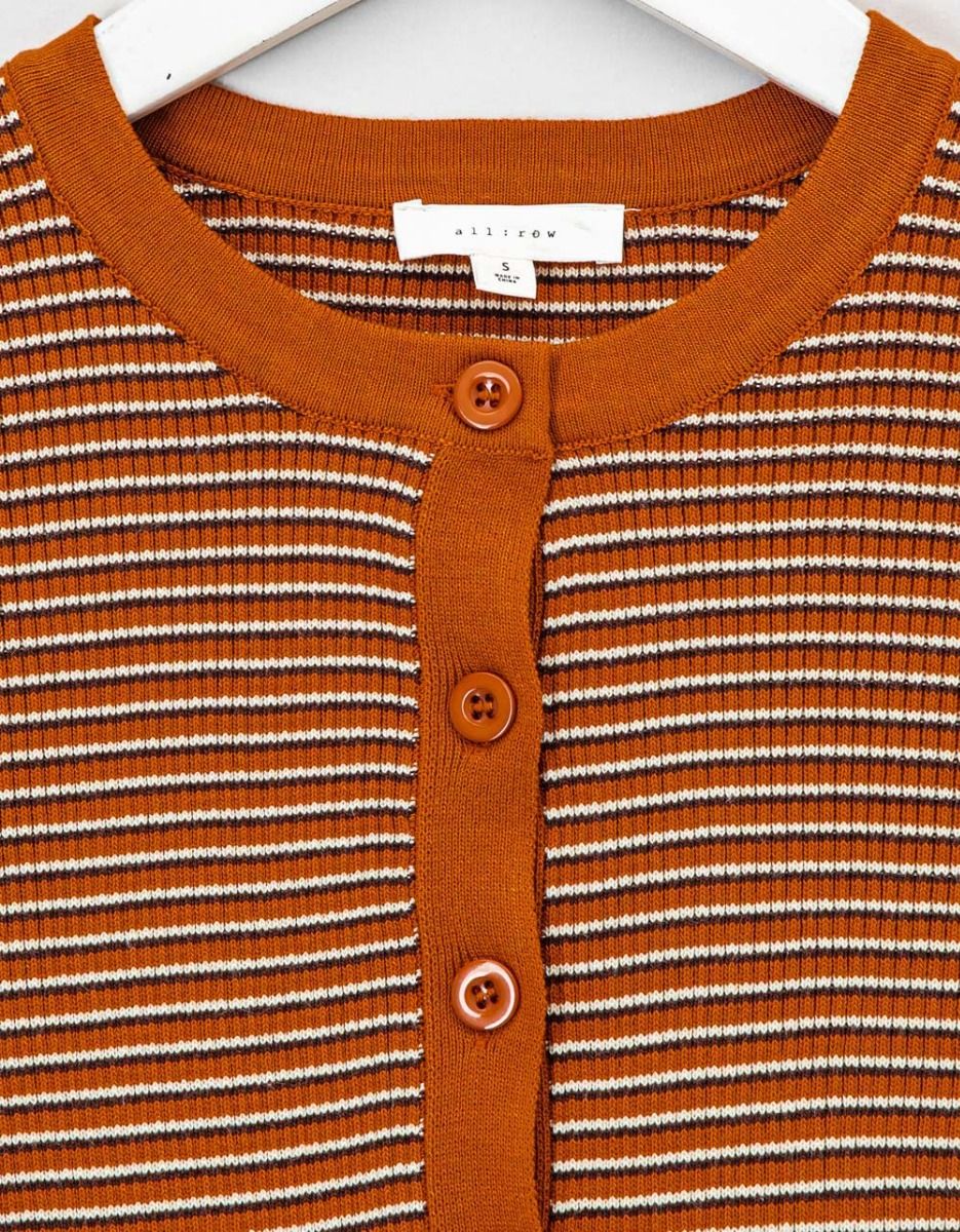 Mia Stripe Top in Rust Multi_2