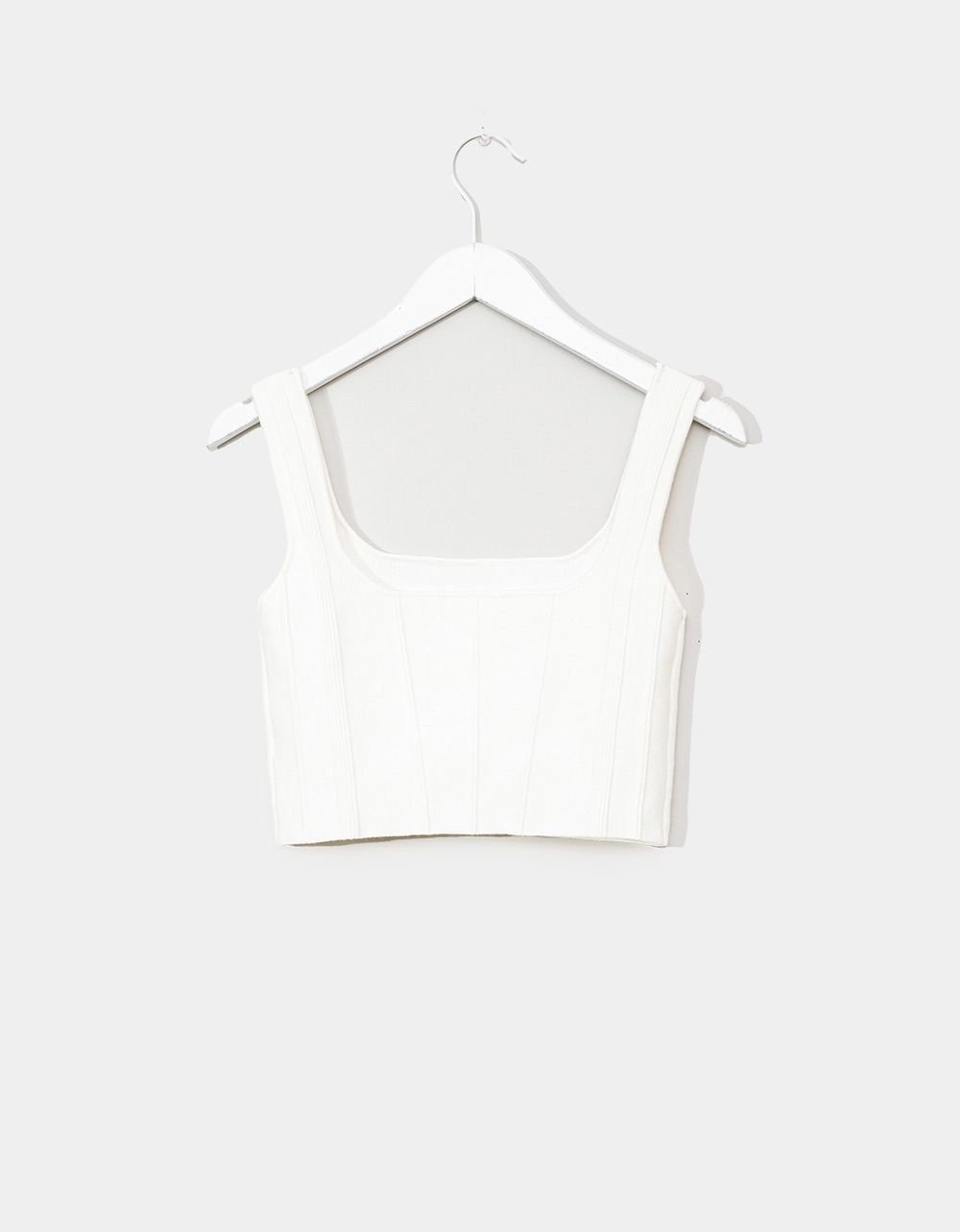 Millie Crop Top in Ivory_4