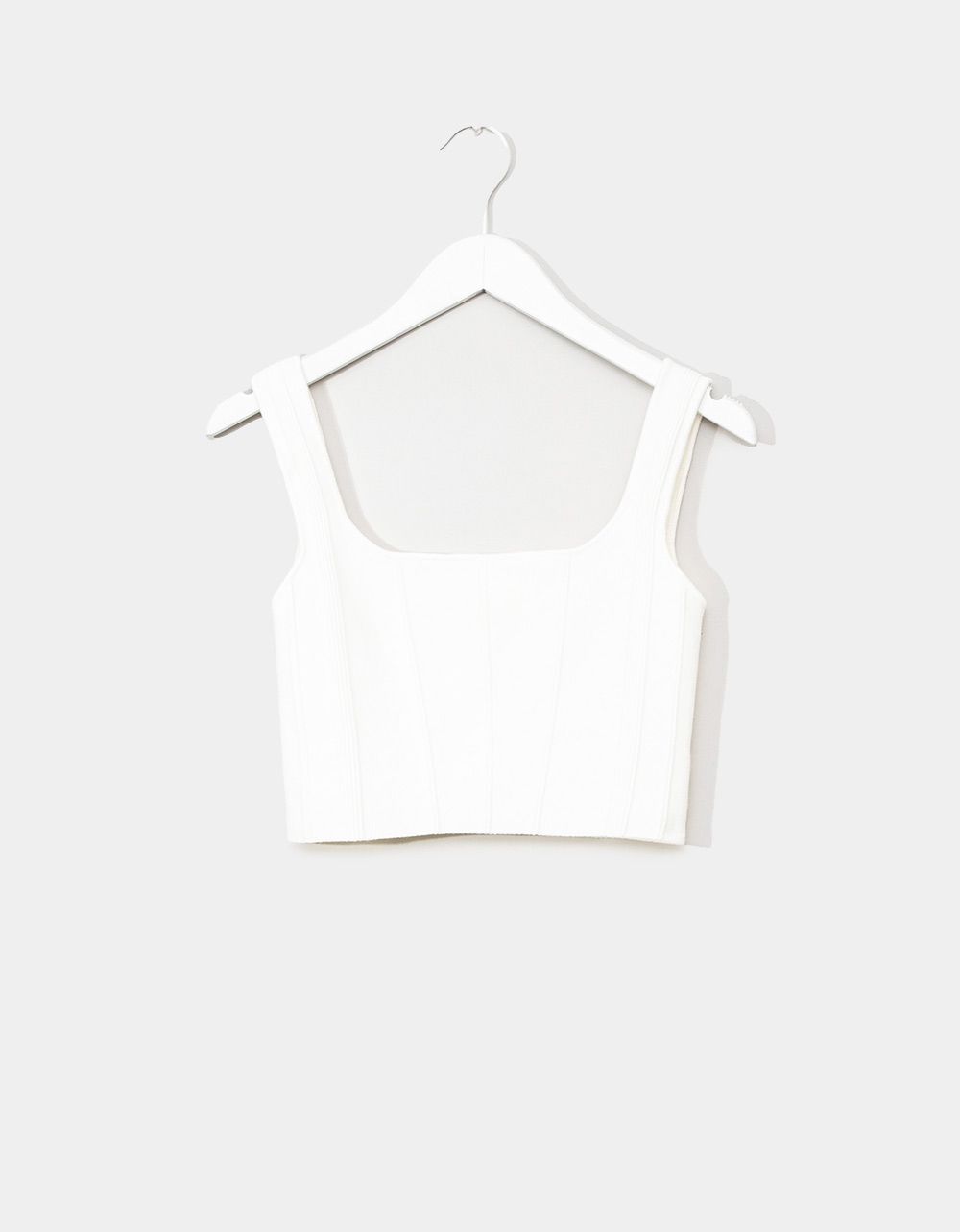 Millie Crop Top in Ivory_0
