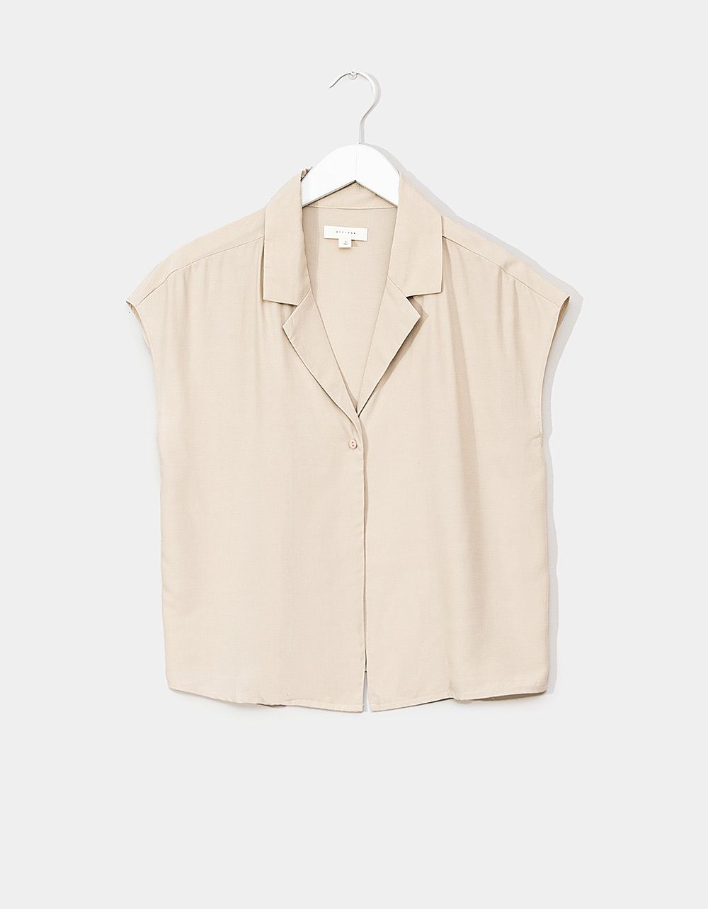 Min Button Blouse in Lt. Taupe_0