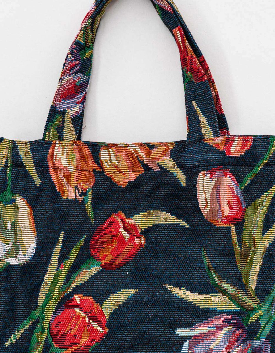 Mini Tapestry Tote in Black_2