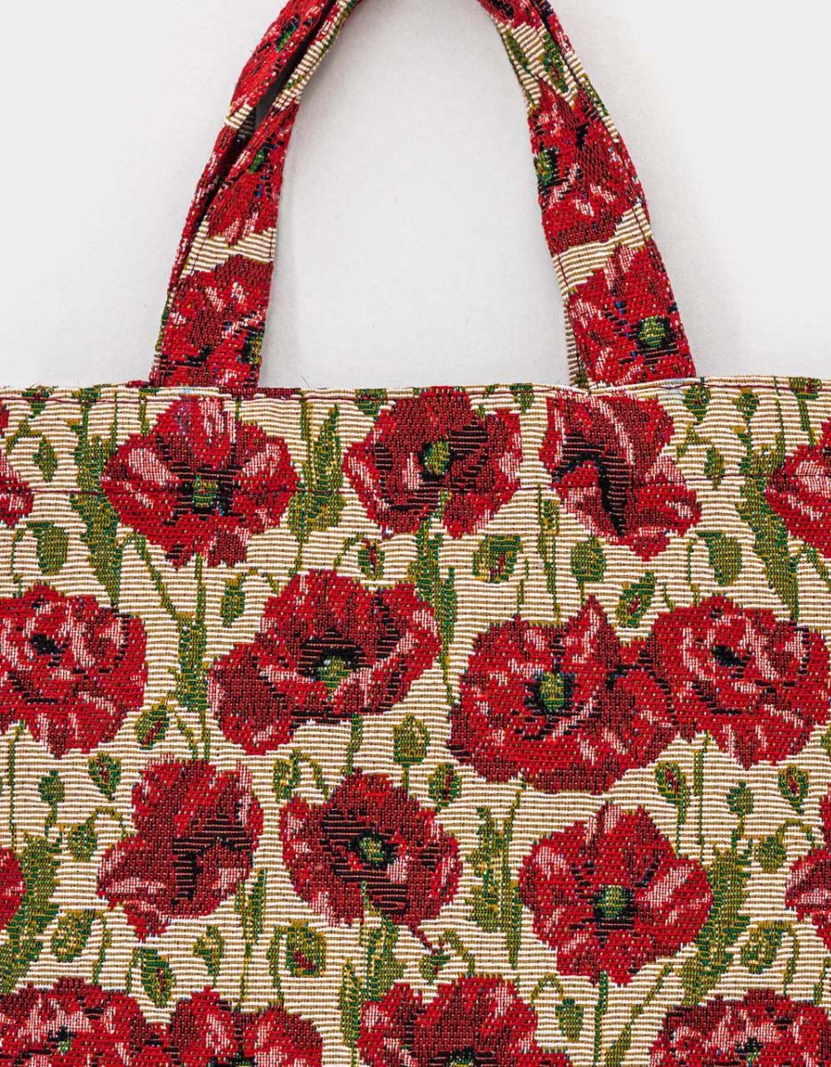 Mini Tapestry Tote in Cream_2