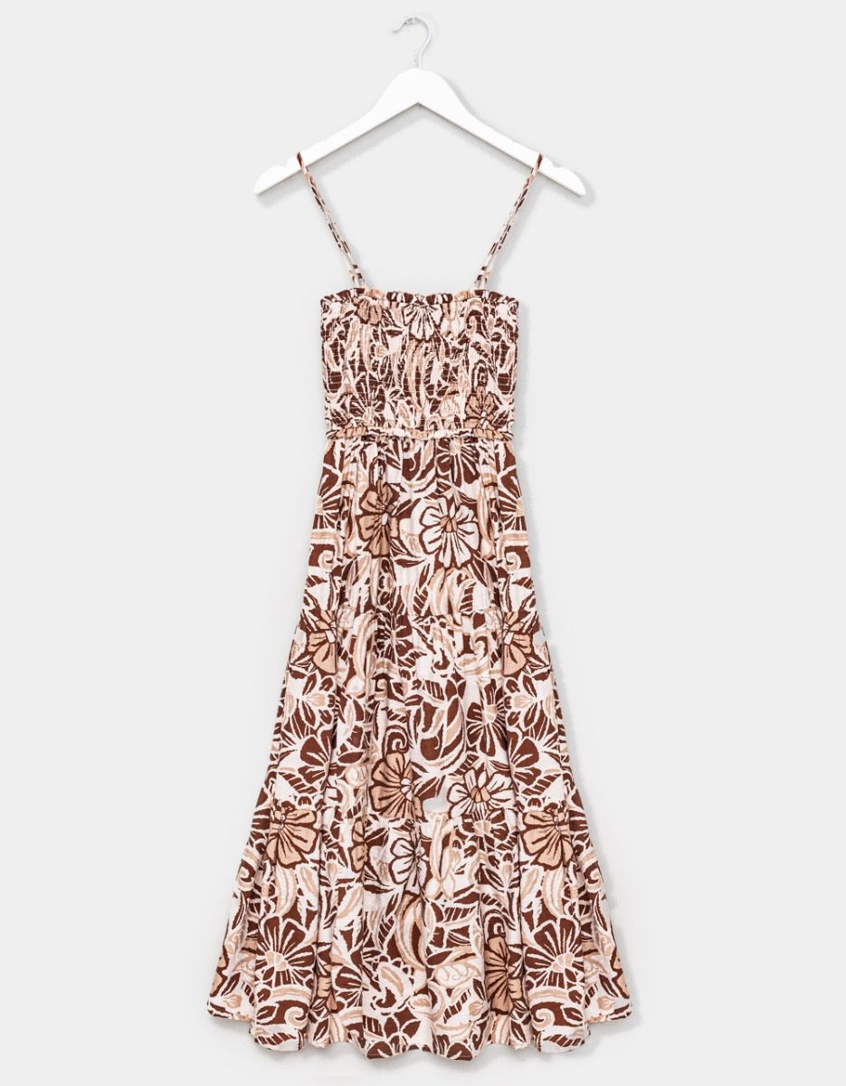 Mocha Smocked Midi_0