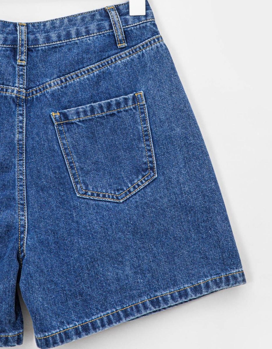 Naomi Denim Shorts in Washed Blue_5