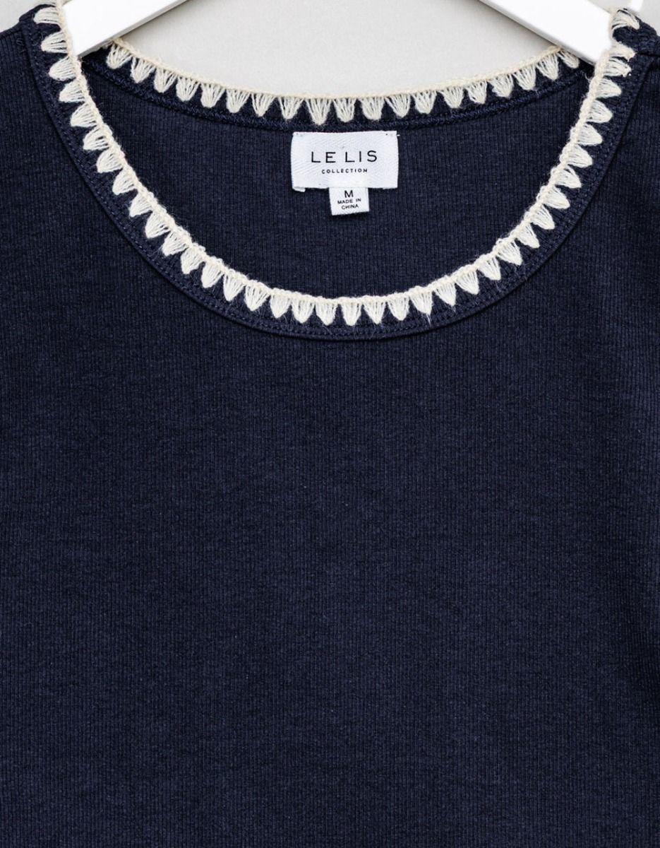 Navy Edge Stitch Tank_1