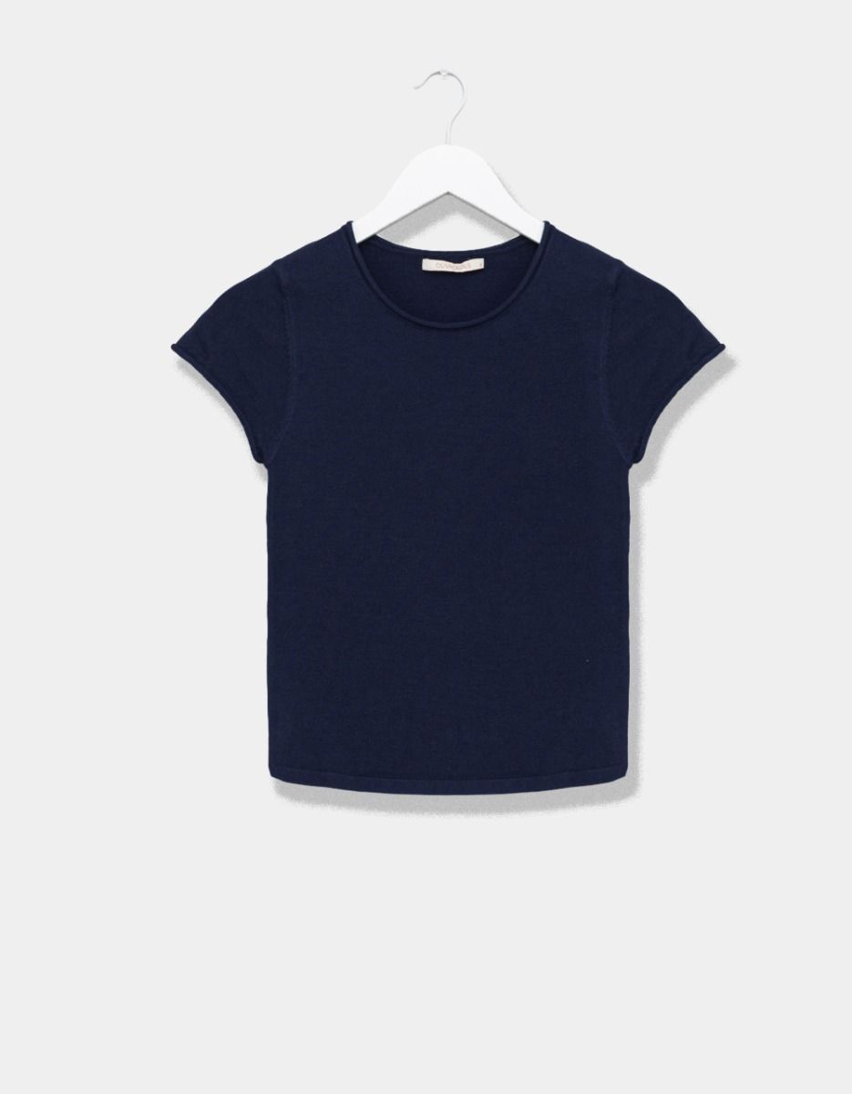Navy Mia Knit Tee_0