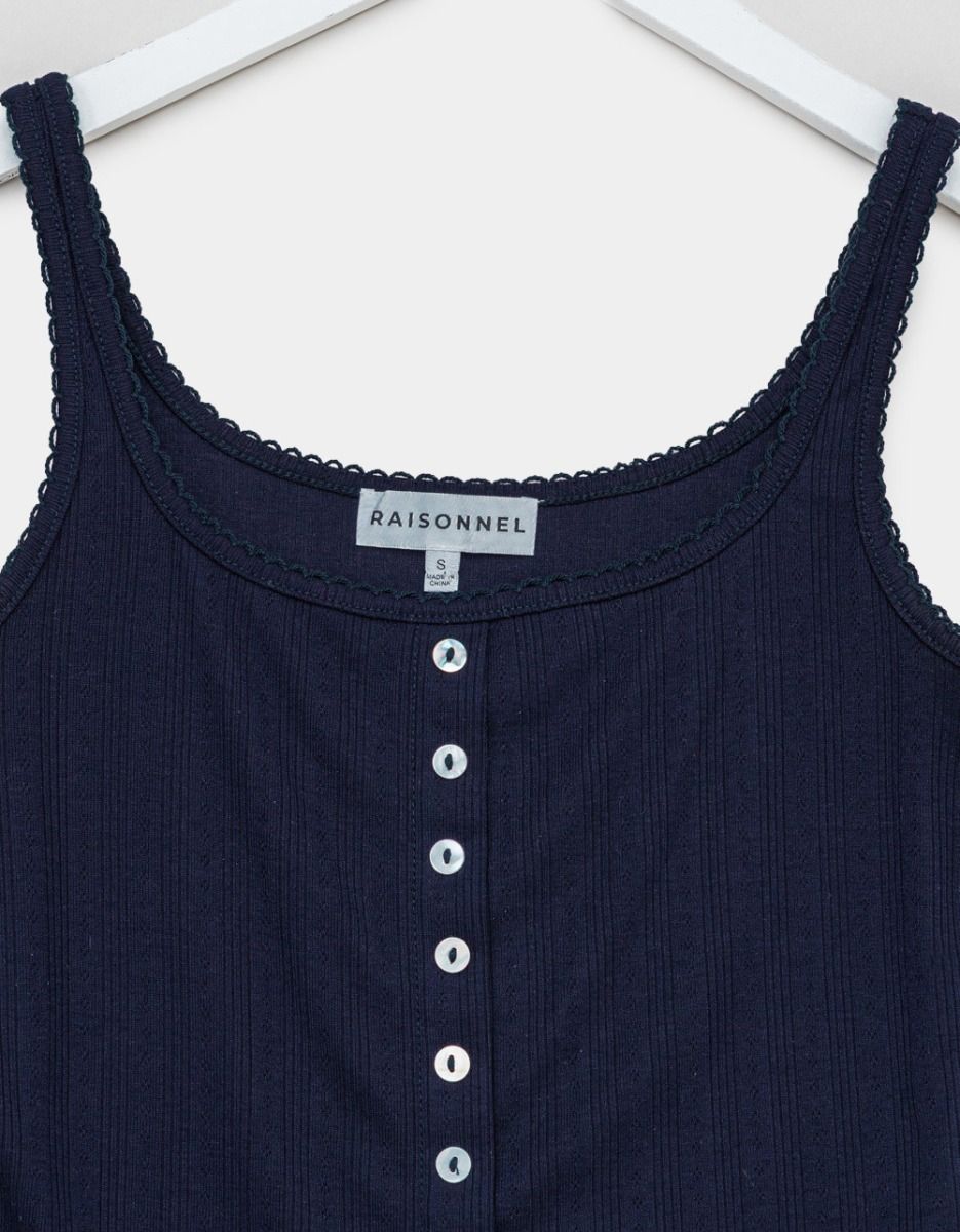 Navy Pointelle Cami_2