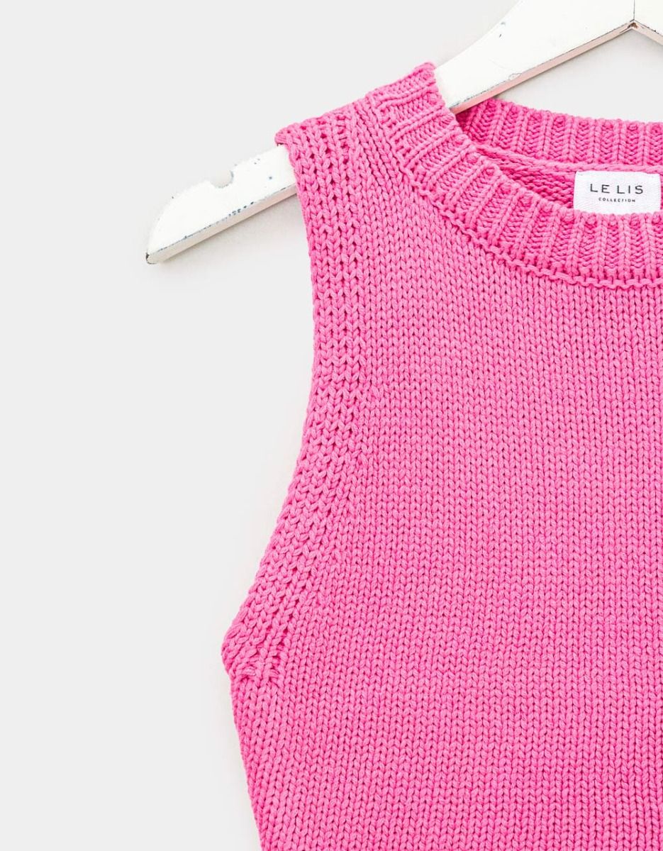 Nellie Crop Tank in Pink_2