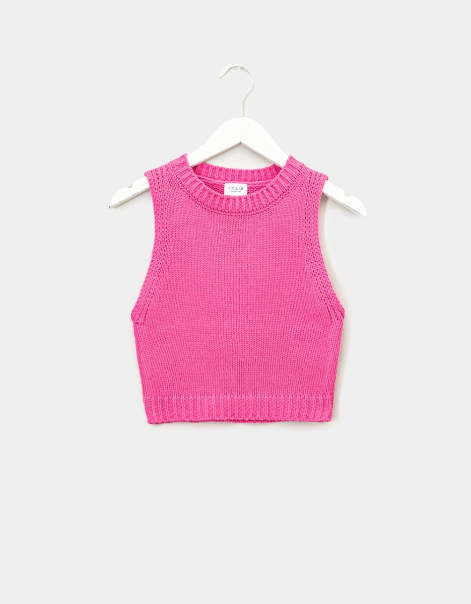 Nellie Crop Tank in Pink_0