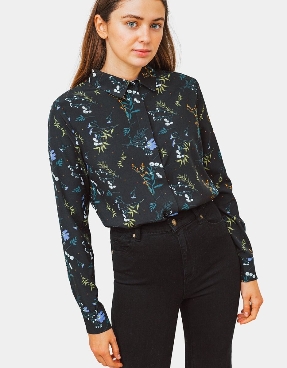 Night Floral Button Down_2