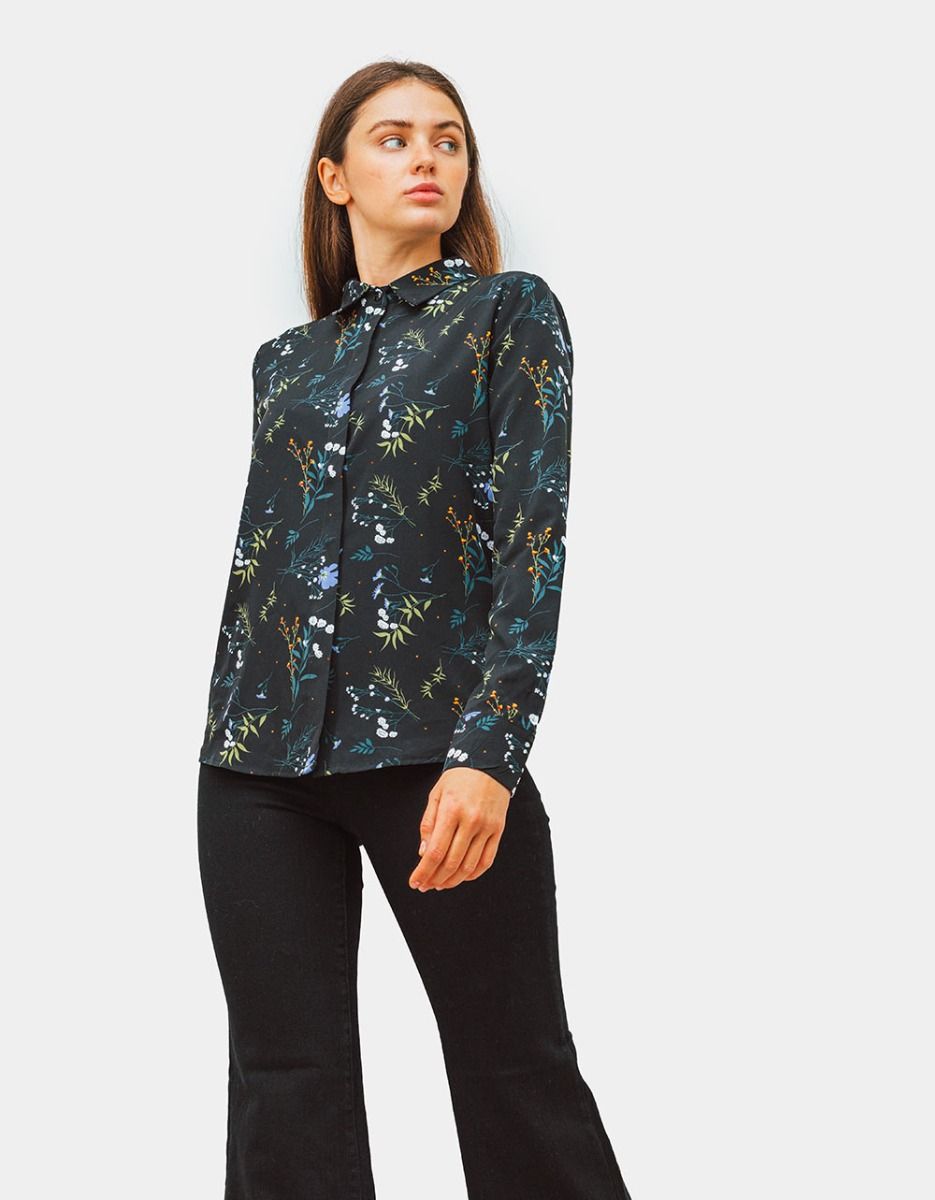 Night Floral Button Down_4