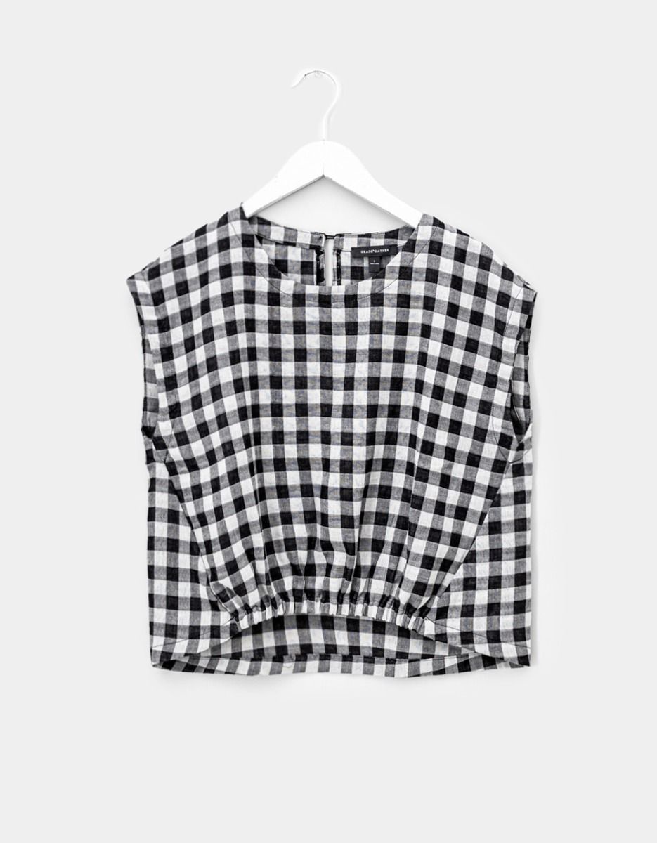Noir Check Top_0