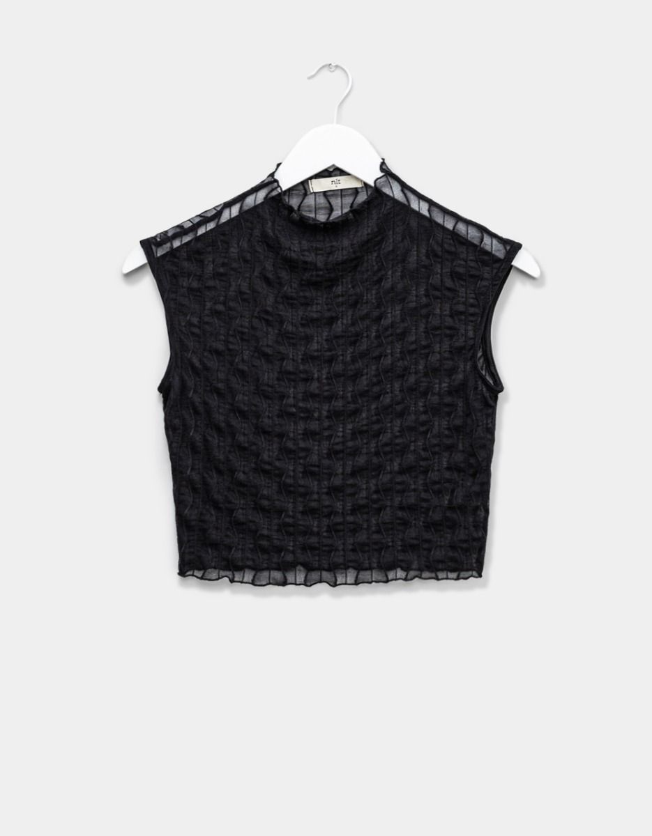 Nuit Wavy Mesh Top_0