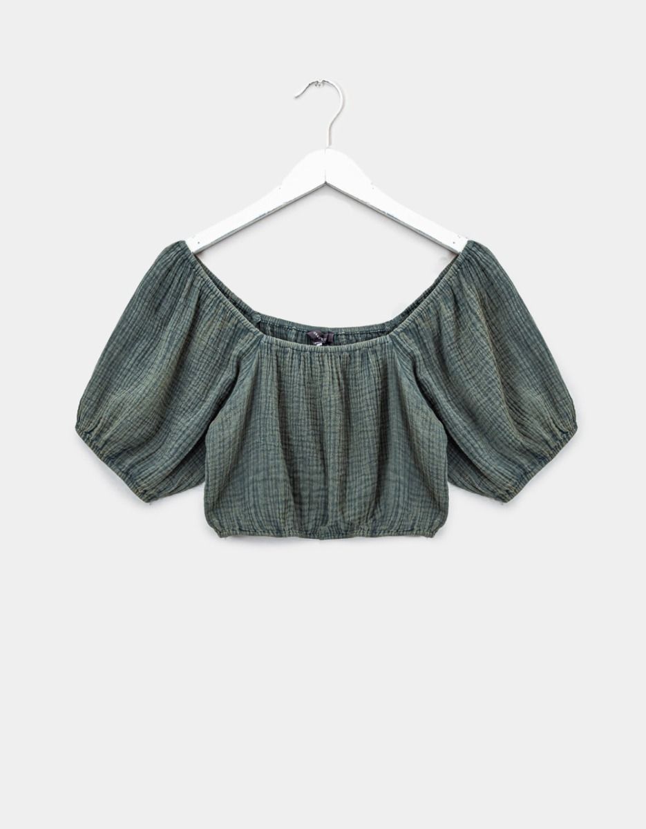 Olia Gauze Crop Top_0