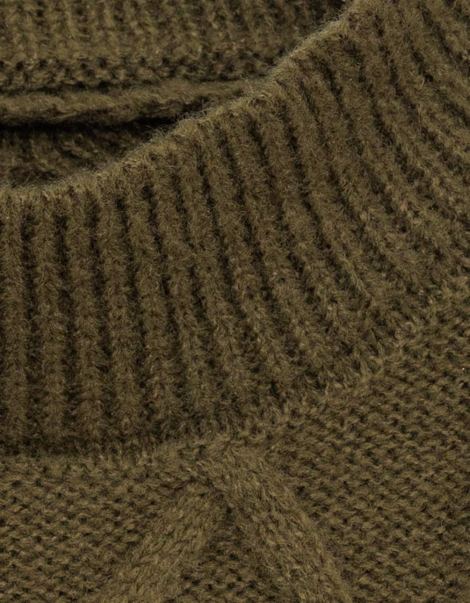 Olive Cable Sweater_3