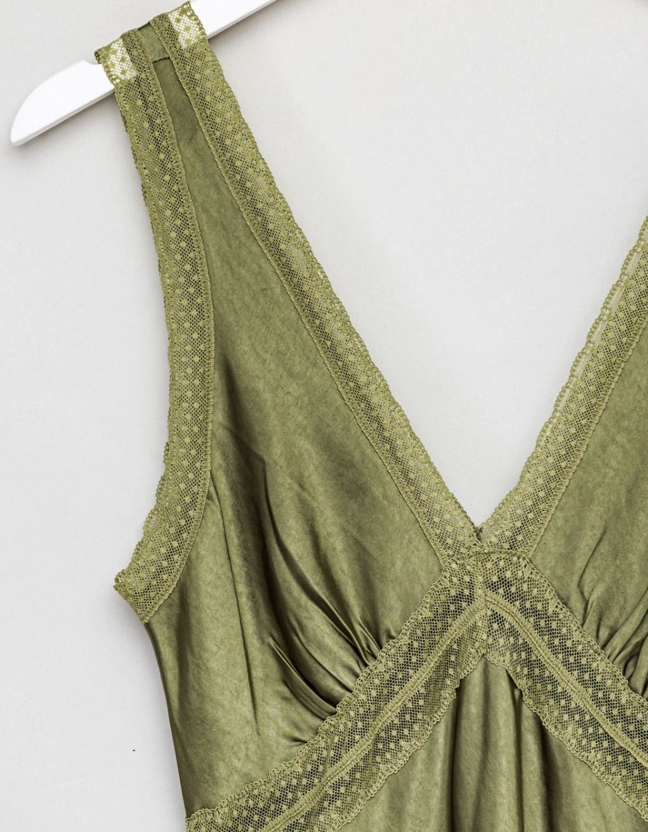 Olive Vee Satin Maxi Dress_5