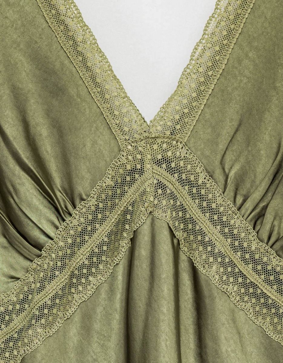 Olive Vee Satin Maxi Dress_4